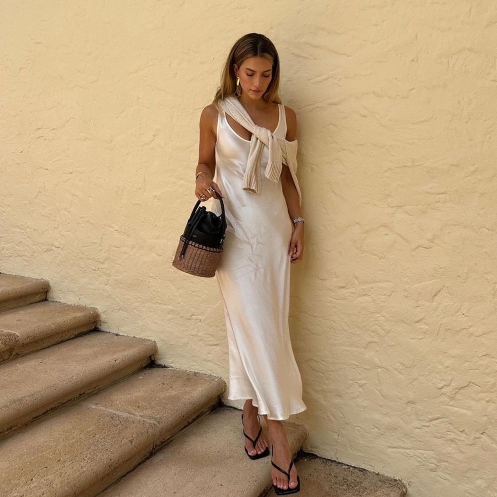 Enza Costa Cream Slip Dress
